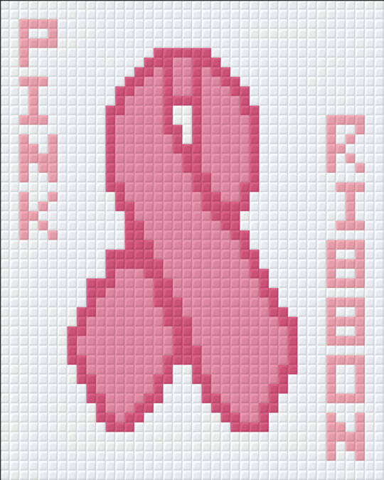 Pink Ribbon One [1] Baseplate PixelHobby Mini-mosaic Art Kit